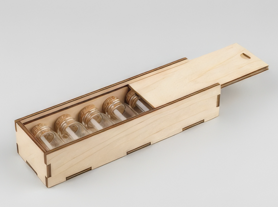 Пенал со сдвижной крышкой для специй (6 баночек)