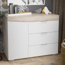 Комод тип 1 Дуб Сонома, Белый Ясень