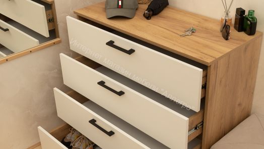 Комод «Нео» - 502.000.000 Дуб Крафт золотой, Белый