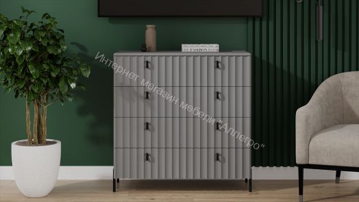 Комод «Тиффани» - 407.003.000 Серый графит, Графит матовый