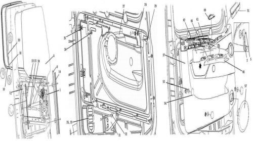 Левый стеклоподъемник в сборе (руководство) (Тайан Шэнтай) для Howo70