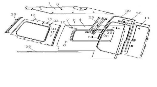 Левая сторона кабины облицовка для Howo70
