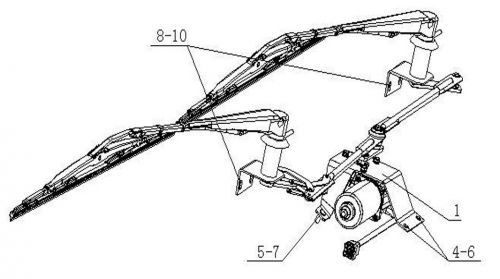 Мотор и кронштейн в сборе (Hubei Qianchao) для Howo70