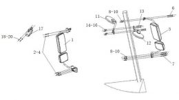 Haoluo Экономичное зеркало заднего вида с большим объективом (Beijing Rongchang) для Howo70