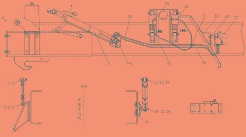Подъемный кронштейн (нижний) для Howo70