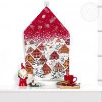 Полотенце кухонное из рогожки "Новогодняя ночь"