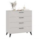 Комод «Нео» с опорами Черный матовый, Кашемир