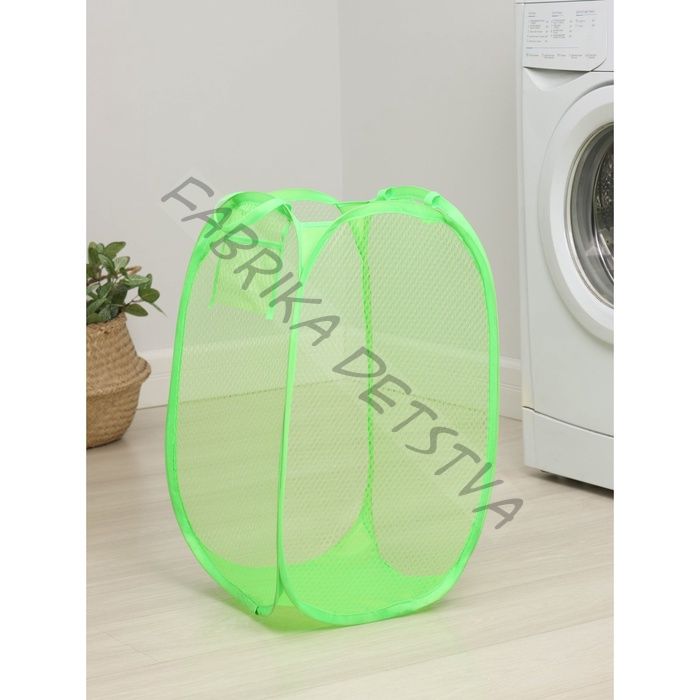 Корзина для белья складная Доляна, 34x34x56 см, МИКС