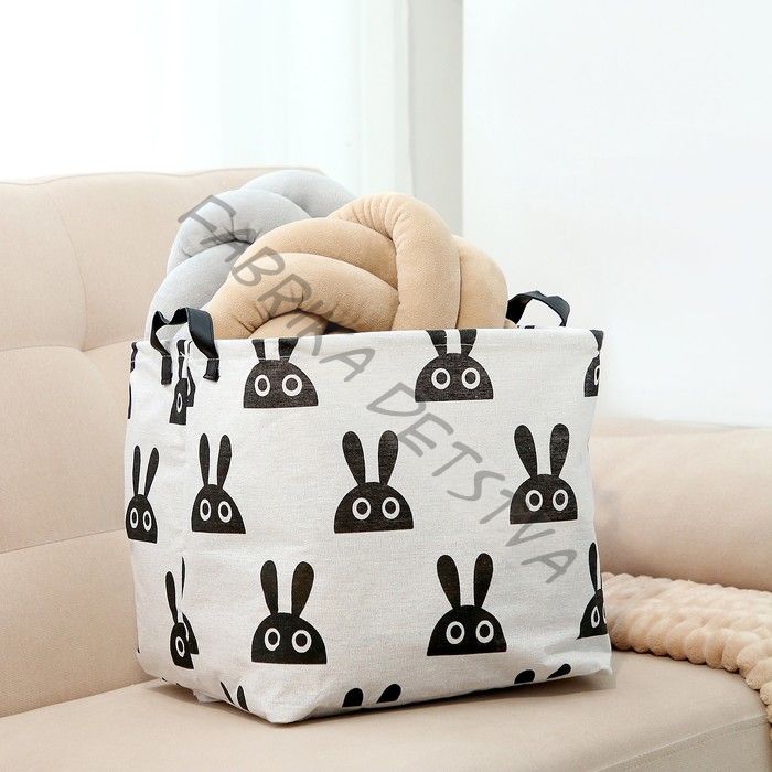 Корзинка для игрушек «Зайка», 32x32x32 см