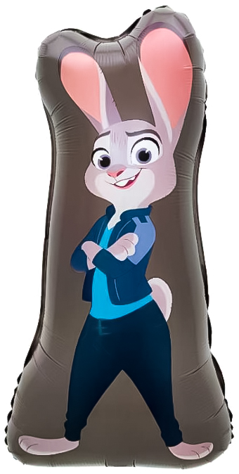 Зайчик новый шар фигурный фольгированный с гелием