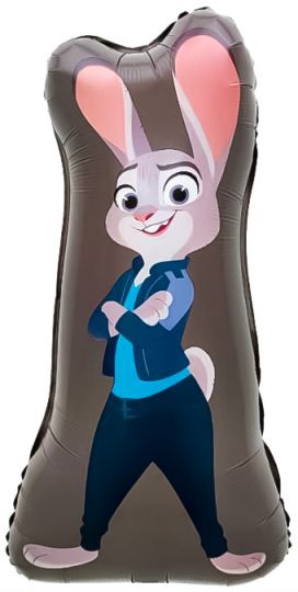 Зайчик новый шар фигурный фольгированный с гелием