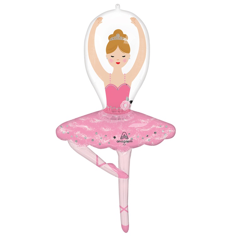 Балерина новая шар фигурный фольгированный с гелием