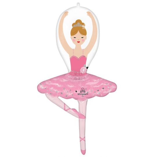 Балерина новая шар фигурный фольгированный с гелием
