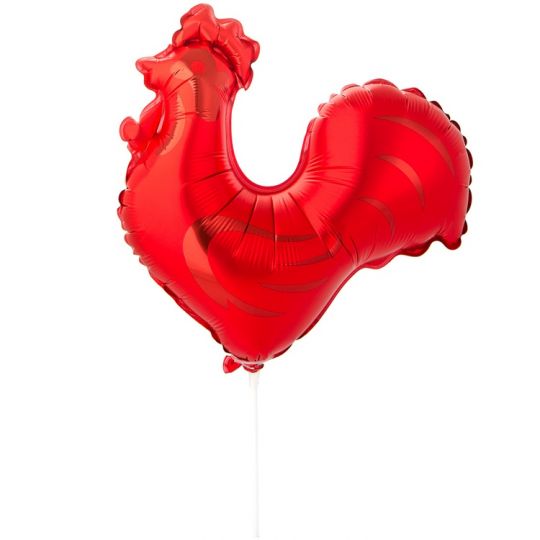 Петушок леденец на палочке шар малый фольгированный с воздухом