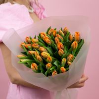 Тюльпаны оранжевые 35шт