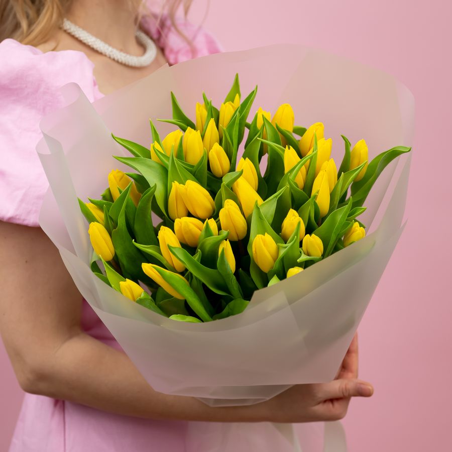 Тюльпаны желтые 35шт