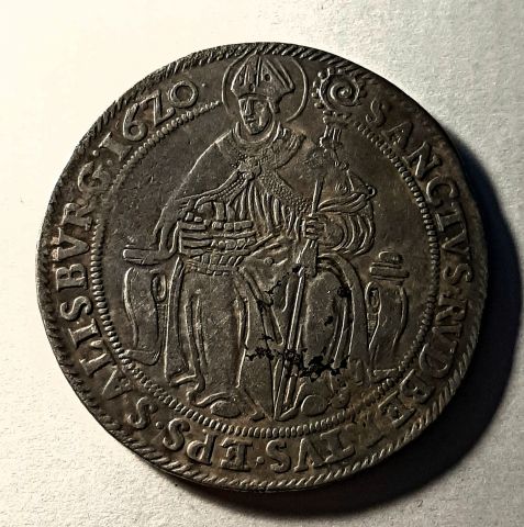 1 талер 1620 Зальцбург Австрия AUNC Священная Римская Империя