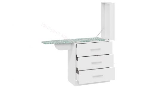 Комод со встроенной гладильной доской Белый Ясень