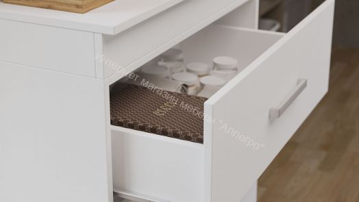 Комод со встроенной гладильной доской Белый Ясень