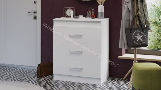 Комод со встроенной гладильной доской Белый Ясень