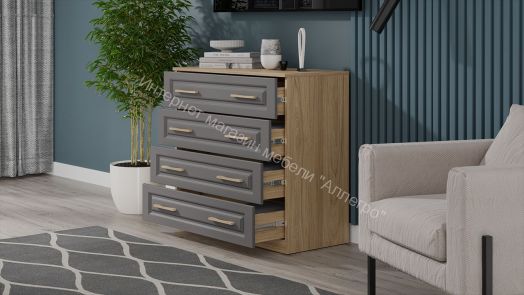 Комод «Сэнди» - 211.001.000 Вяз благородный, Серый вулкан