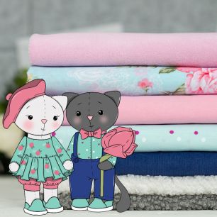 Набор КОМБО Мартовские котики  (розово-бирюзовый)