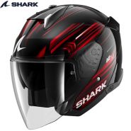 Шлем Shark Skwal i3 Jet Light-Blur, чёрно-красный