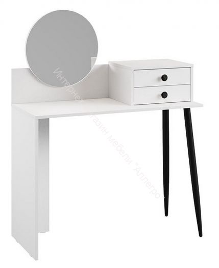 Стол туалетный «Стилтон» Тип 1 Белый, Черный муар