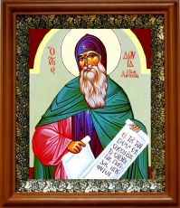 Икона Давид Эвбейский в киоте с басмой Виноградная Лоза (UV-печать)(30287)