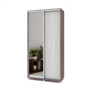 Роланд Р412 Шкаф-купе 2-х дв. с 1 зерк. (ш1100*г450*в2200мм) Ясень шимо темный-шимо светлый