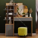 Стол туалетный «Голден» Дуб Крафт золотой, Графит Серый