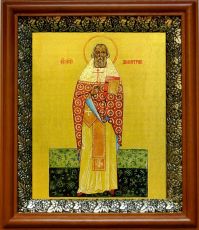 Икона Димитрий Игнатенко в киоте с басмой Виноградная Лоза (UV-печать)(30307)