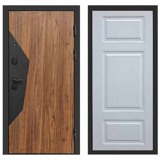 Входная дверь Termo-door Авангард Дуб каньон - Лион Белый софт