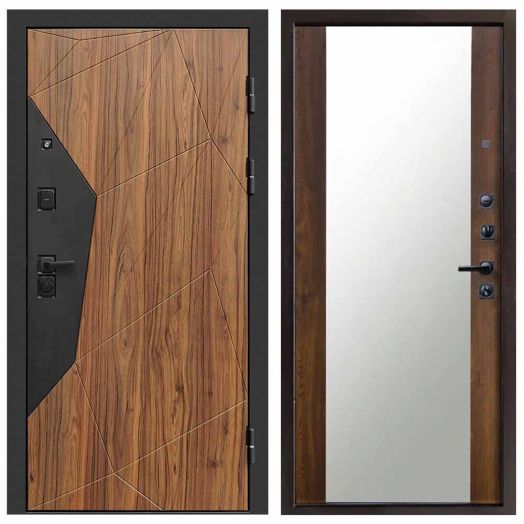 Входная дверь Termo-door Авангард Дуб каньон - Зеркало Дуб