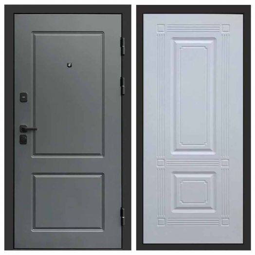 Входная дверь Termo-door Верона Грей - Мадрид Белый софт