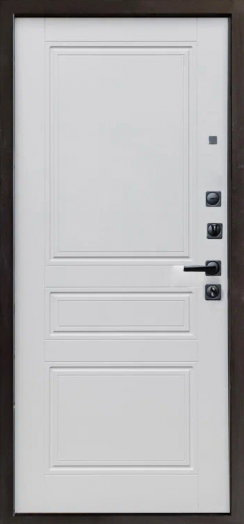 Входная дверь Termo-door Квадро Black - Классик Белый софт