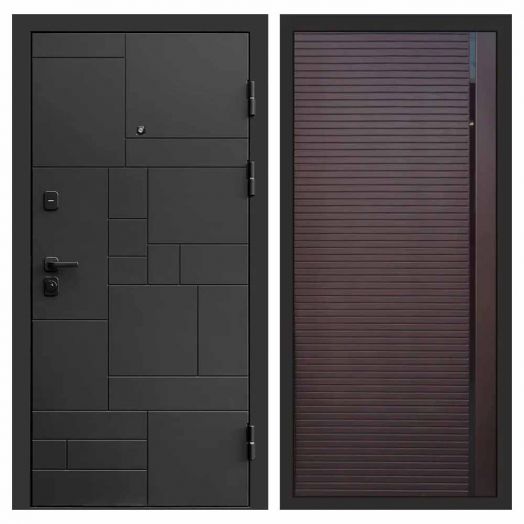 Входная дверь Termo-door Квадро Black - Porte Шоколад