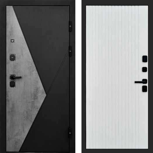 Входная дверь Termo-door Матрикс Бетон - FLAT Белый софт