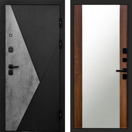 Входная дверь Termo-door Матрикс Бетон - Зеркало Дуб