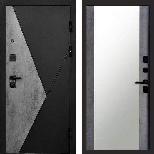 Входная дверь Termo-door Матрикс Бетон - Зеркало Бетон темный