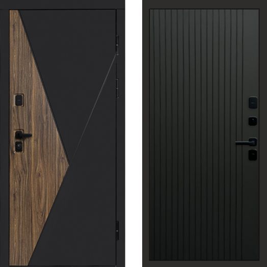 Входная дверь Termo-door Матрикс Дуб - FLAT Черный кварц