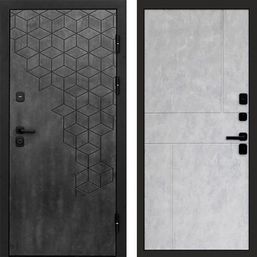 Входная дверь Termo-door Спейс Бетон патина - Горизонт Бетон светлый