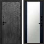 Входная дверь Termo-door Спейс Бетон патина - Зеркало Черный кварц+тонировка