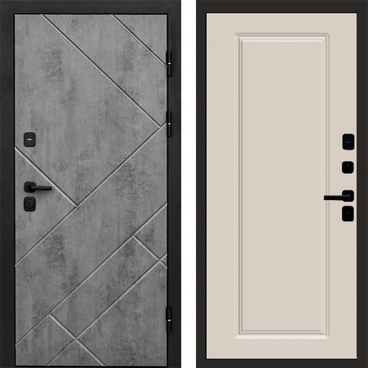 Входная дверь Termo-door Стоун Бетон - Гранд Слоновая кость