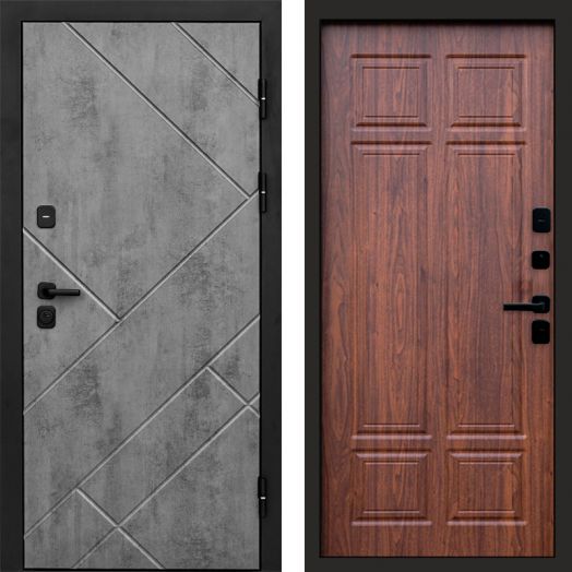 Входная дверь Termo-door Стоун Бетон - Орех премиум