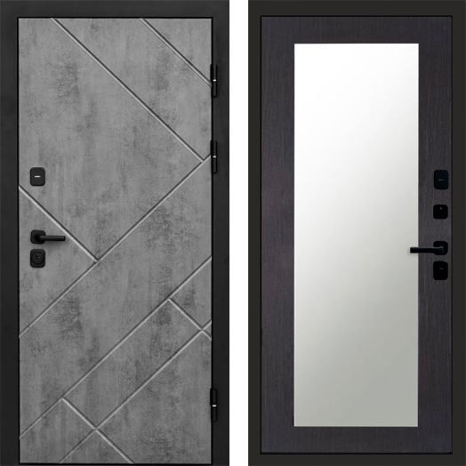 Входная дверь Termo-door Стоун Бетон - Зеркало триумф Венге