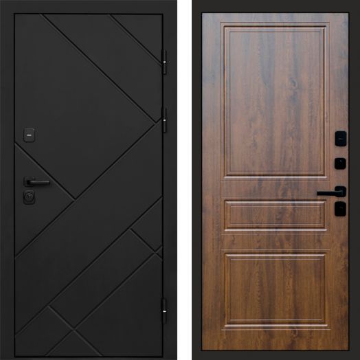 Входная дверь Termo-door Стоун Black - Классика Дуб