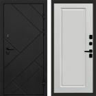 Входная дверь Termo-door Стоун Black - Гранд Белый софт