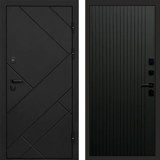 Входная дверь Termo-door Стоун Black - FLAT Черный кварц