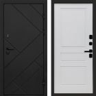 Входная дверь Termo-door Стоун Black - Классик Белый софт
